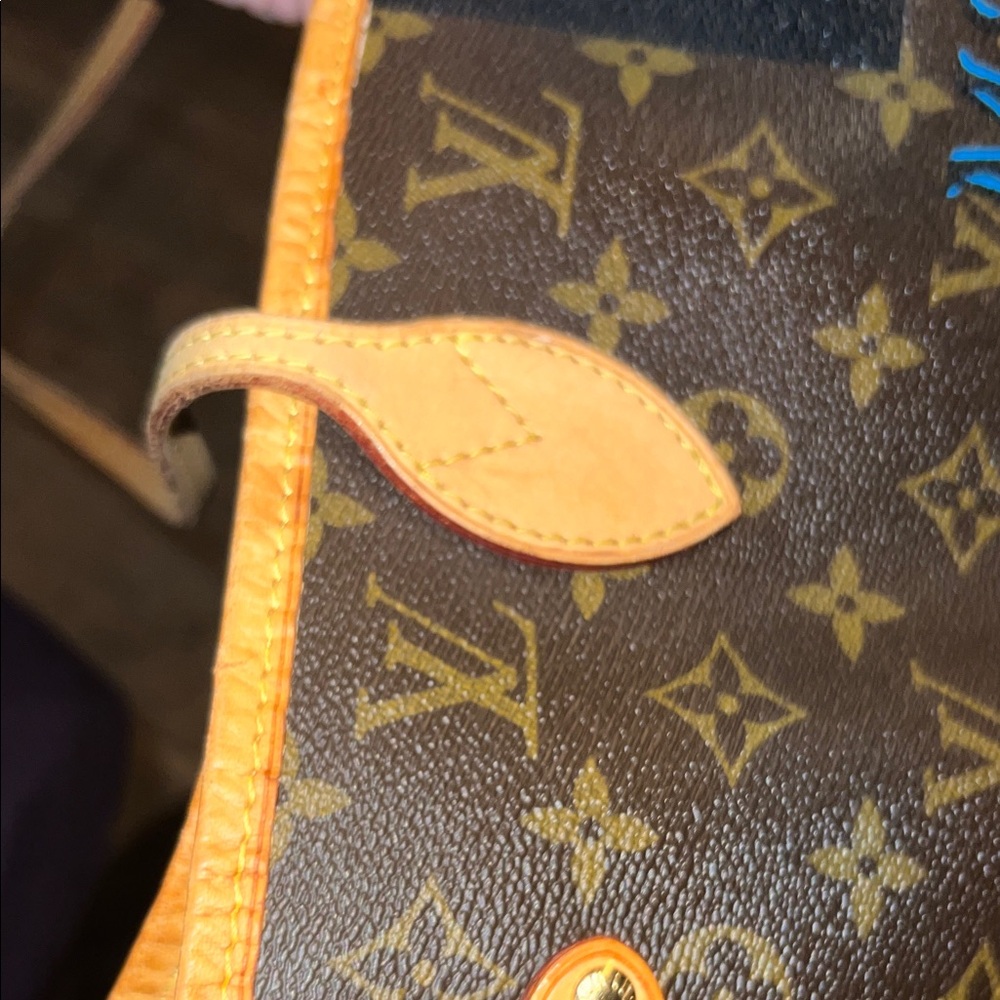 Louis Vuitton Monogram MM Neverful - Brown and Blue - Picture 12 of 16
